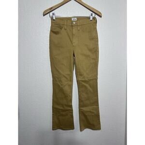 J.Crew 9" Billie Demi Boot Crop Jeans Women's Size 24 Mustard Cotton Blend